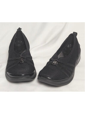 Bzees Black Knit Slip On Comfort Flats Womens Size 8M